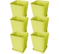 Набор горшков для рассады Пеликан 6 шт. 0335 Желтый