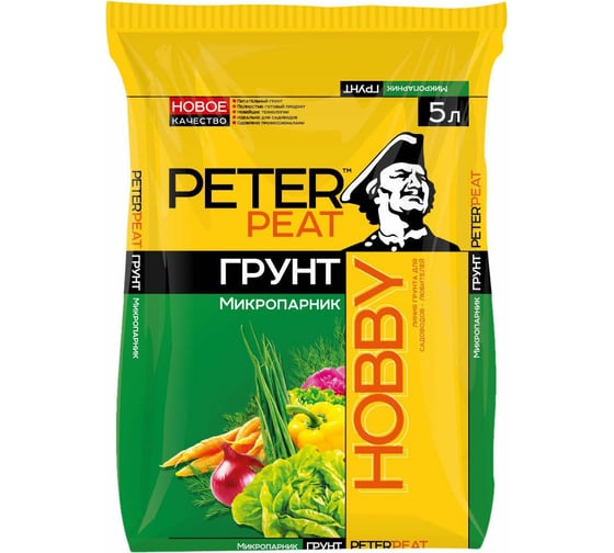 Грунт Peter Peat Hobby Микропарник 5 л Х-03-5 1