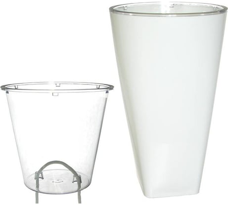 Кашпо ООО КЗНМ Грейс 2.7 л, белое 527677