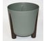 Кашпо на ножках LAMELA Sp.z o. 236 FRIDA ECO recycled d 26 см, h 23 см, 8л серо-зеленый 072306 1