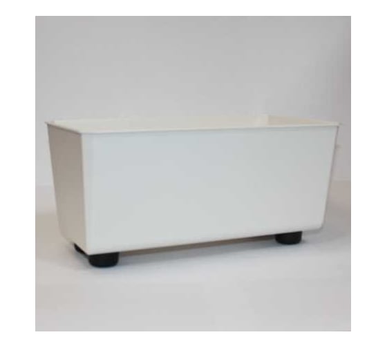 Кашпо прямоугольное на ножках LAMELA Sp.z o. 304 SAGA recycled 285 мм, 17 см, h14 см, 4 л крем 072281 1