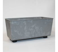 Кашпо прямоугольное на ножках LAMELA Sp.z o. 304 SAGA recycled 285 мм, 17см, h14см, 4л серый бетон 072279
