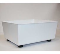 Кашпо квадрат на ножках LAMELA Sp.z o. 305 SAGA 285 мм, 285 мм, h14 см, 7л белый 072285