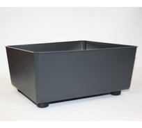 Кашпо квадрат на ножках LAMELA Sp.z o. 305 SAGA recycled 285 мм, 285 мм, h14см, 7л антрацит 072289