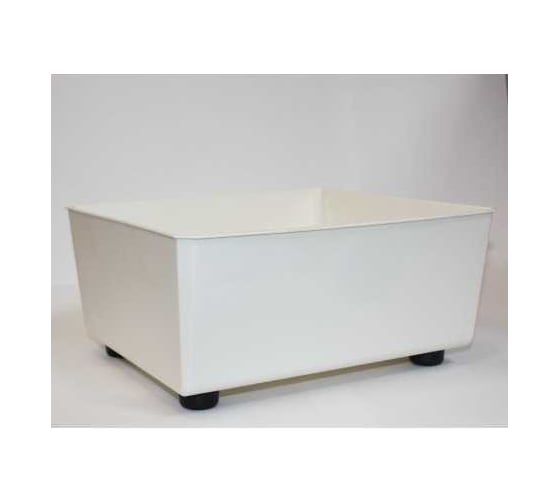 Кашпо квадрат на ножках LAMELA Sp.z o. 305 SAGA recycled 285 мм, 285 мм, h14 см, 7л крем 072288 1