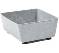 Кашпо квадрат на ножках LAMELA Sp.z o. 305 SAGA recycled 285 мм, 285 мм, h14 см, 7л серый бетон 072286