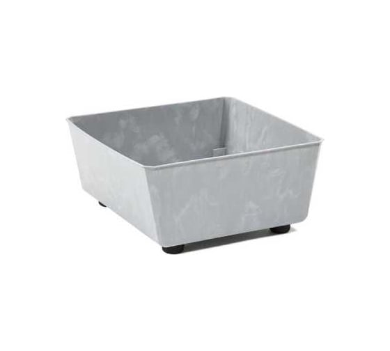 Кашпо квадрат на ножках LAMELA Sp.z o. 305 SAGA recycled 285 мм, 285 мм, h14 см, 7л серый бетон 072286
