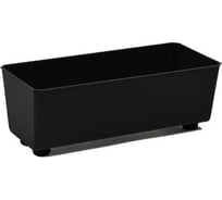 Кашпо прямоугольное на ножках LAMELA Sp.z o. 306 SAGA recycled 375 мм, 17см, h14см, 6л черный 072293