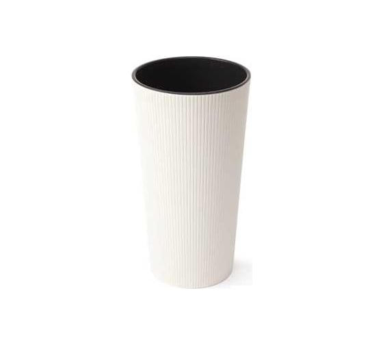 Кашпо LAMELA Sp.z o. 900 LILIA ECO recycled jumper d-30см, h-60 см, крем с вкладышем 072301