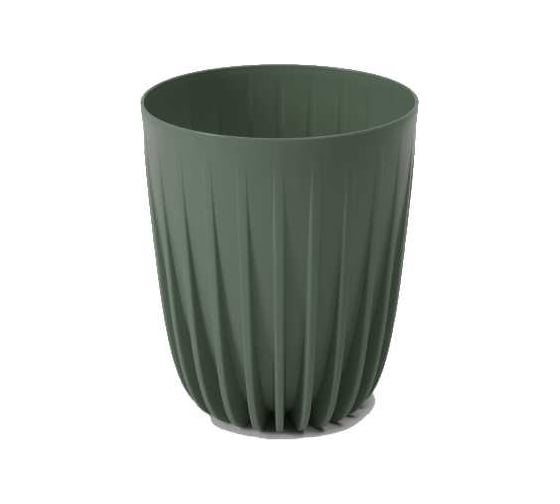 Кашпо LAMELA Sp.z o. 912 MIRA ECO recycled d14.5 см, h17 см, 1.5 л серо-зеленый 072316 1