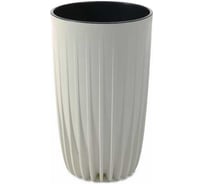 Кашпо LAMELA Sp.z o. 984 MIRA recycled высокая с вкладышем d25 см, h42 см, бежевый 072321