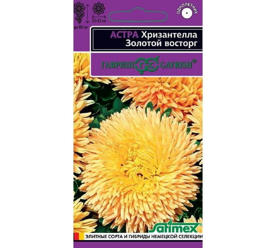 Астра Хризантелла ГАВРИШ Золотой восторг (хризантемовидная) 0,05 г Н20 1070008065