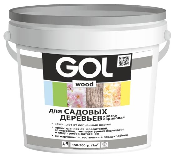 Акриловая краска для садовых деревьев Palizh GOL wood, 6 кг Wd.283 11606051