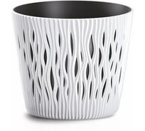 Кашпо для цветов Prosperplast SANDY ROUND белый, 5 л DSR220-S449