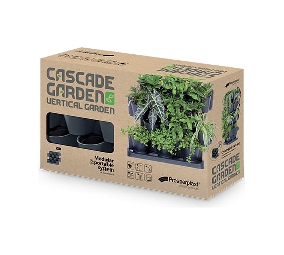 Вертикальный сад Prosperplast CASCADE GARDEN чёрный IO2W600S-S433