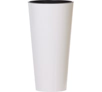 Кашпо для цветов Prosperplast TUBUS SLIM SHINE белый DTUS300S-S449