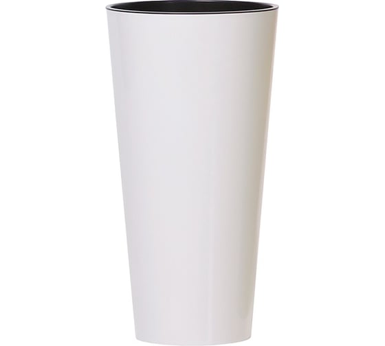 Кашпо для цветов Prosperplast TUBUS SLIM SHINE белый DTUS300S-S449