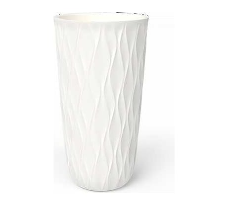 Горшок для цветов с дренажной вставкой Полимербыт Desert 21 л, d266 мм, h513 мм, молочный 438680700