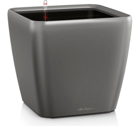 Кашпо Lechuza Quadro LS Complete Антрацитовый металлик 35x35xH32.5 см 16163 1