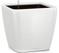 Кашпо Lechuza Quadro LS Complete Белый блестящий 28x28xH26 см 16140