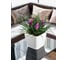 Кашпо Lechuza Quadro LS Complete Серебристый металлик 21x21xH20.5 см 16128 6