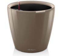Кашпо Lechuza Classico LS Complete Серо-коричневый блестящий D43.5xH39.5 см 16085