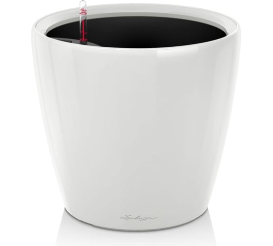 Кашпо Lechuza Classico LS Complete Белый блестящий D36xH32.5 см 16060