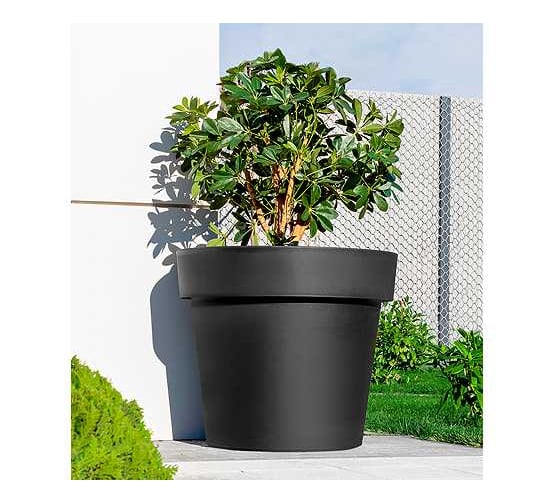 Кашпо Ola Dom LOFT пластик, 95 л, антрацит, d590 cm, d590 cm, h520 мм 071236