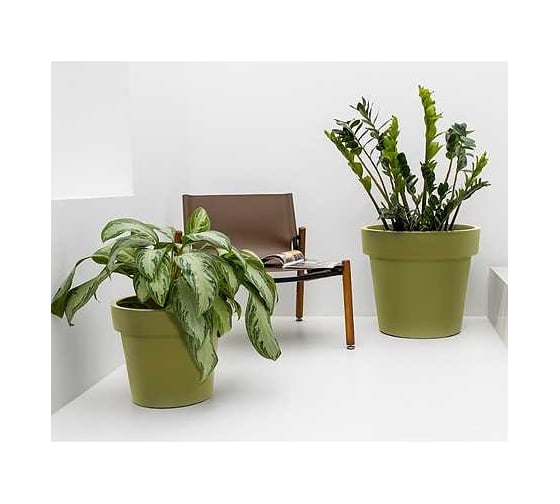 Кашпо Ola Dom LOFT пластик, 95 л, хаки, d590 cm, d590 cm, h520 мм 071235