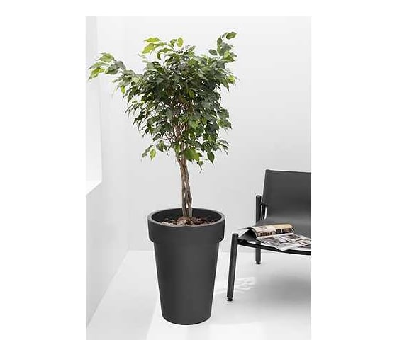 Кашпо Ola Dom LOFT LONG пластик, 120 л, антрацит, d563 cm, d563 cm, h750 мм 071241