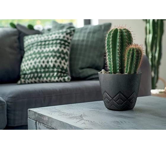 Кашпо Prosperplast DARE120E 422U Areco Beton Effect d 12 см, h 10 см, 800 мл, бетон 072374