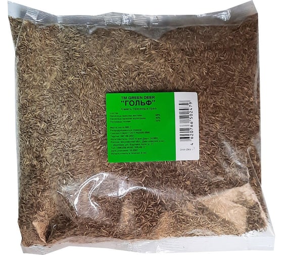 Семена газона Green Deer Элит Гольф 0.5 кг 4620766502479 1