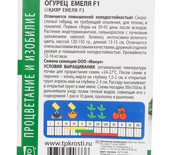 Семена Агроуспех огурец Емеля F1 10 шт. 25499