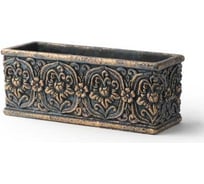 Кашпо SCHEURICH керамика прямоугольное Rustic d23x9 см h9 см бронза 072038