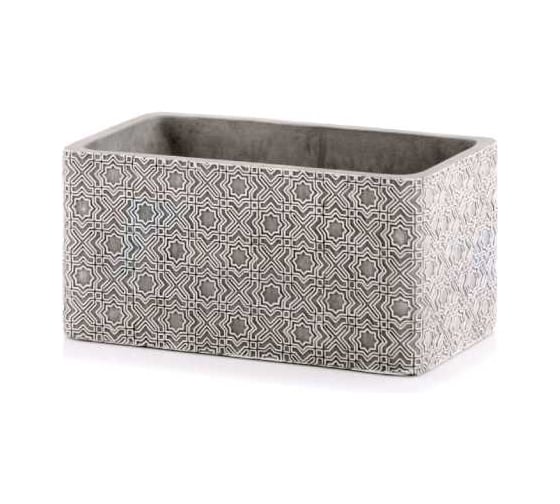 Кашпо SCHEURICH прямоуг Rustic d27x14 см h13 см бетон 071147 1