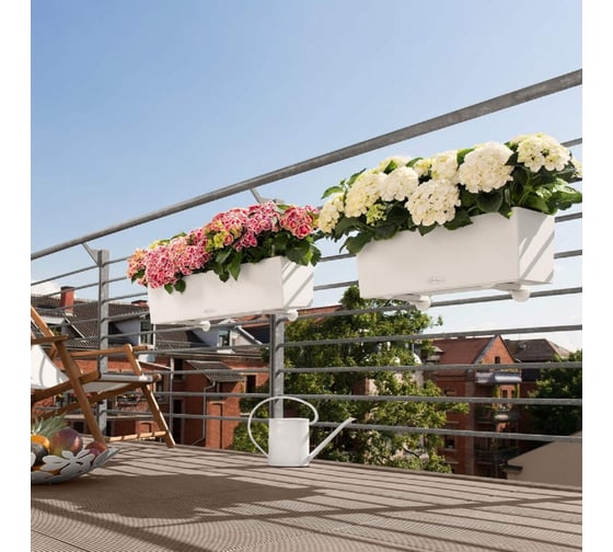 Кашпо Lechuza Balconera Color Complete Белый 80 см 15680
