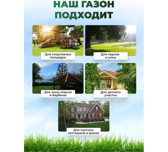 Семена газонной травы Сила Суздаля Универсальная 1 кг 4680004060864