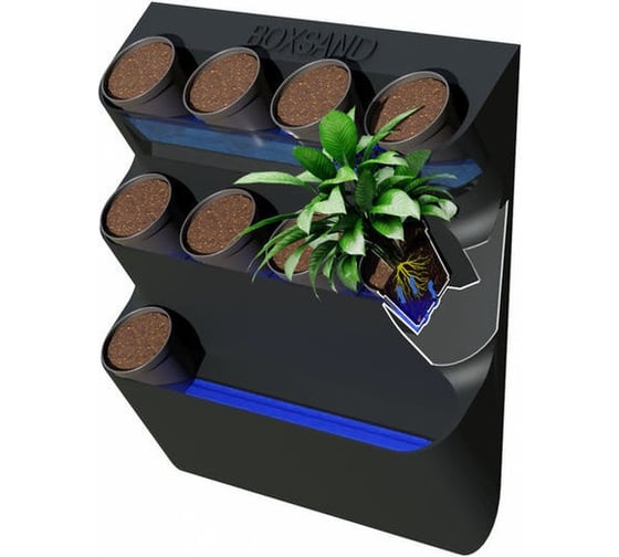 Фитомодуль открытого типа BOXSAND 12, черный 7003 –BOXSAND