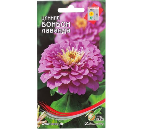 Цинния Дом Семян Бонбон лаванда 53047
