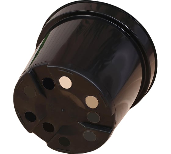 Круглый горшок для рассады Greengo 3 л, d=19х15 см, черный 4597947