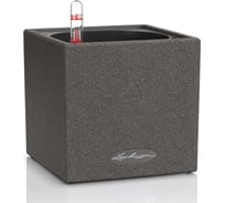 Кашпо Lechuza Canto Stone Complete Графитовый черный 14x14xH13.5 см 13472