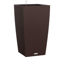 Кашпо Lechuza Cubico Cottage Complete Мокка 29.5x29.5xH56.5 см 15225