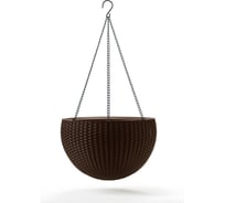 Подвесное кашпо Keter Rattan Style Hanging графит 229545