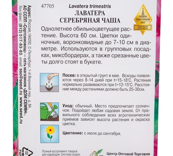 Лаватера Дом Семян Серебряная чаша 47705