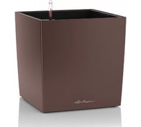 Кашпо LECHUZA Cube Premium Complete 30х30х30 см, цвет кофе металлик 16461