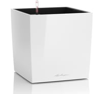 Кашпо LECHUZA Cube Premium Complete 30х30х30 см, цвет белый блестящий 16460