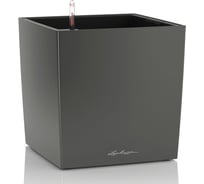 Кашпо LECHUZA Cube Premium Complete, цвет антрацитовый металлик 16563