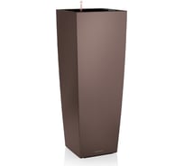 Кашпо LECHUZA Cubico Alto Complete 40x40x105 см, цвет кофе металлик 18231
