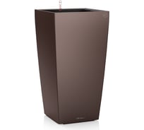 Кашпо LECHUZA Cubico Complete 40x40x75 см, цвет кофе металлик 18192
