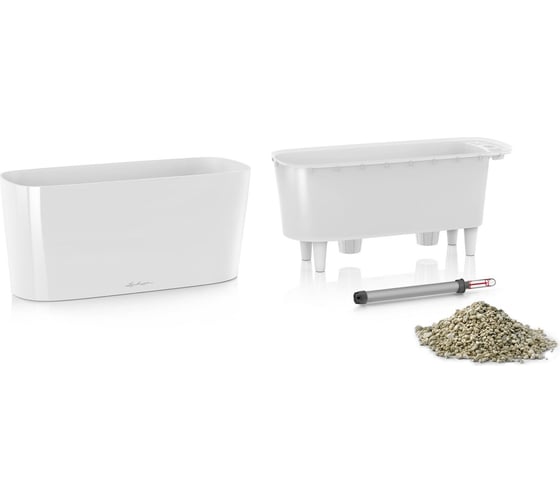 Кашпо LECHUZA Delta 20 Complete 40x15x18 см, цвет кофе металлик 15577